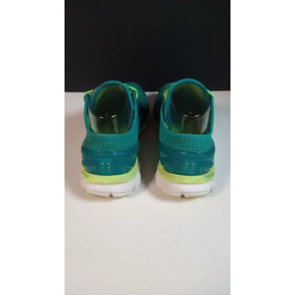 Under Armor Charged Speedform Gemini 2 Ladies Running Shoes Sz 8 Teal/Lime Green